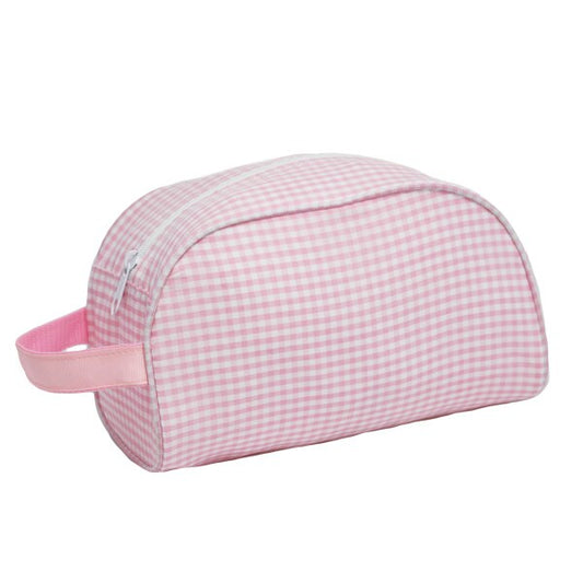 Pink Gingham Toiletry Bag