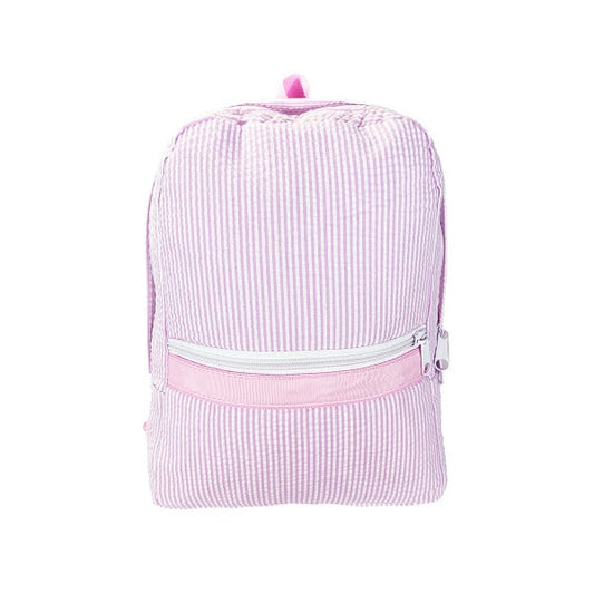 Pink Seersucker Mini Backpack