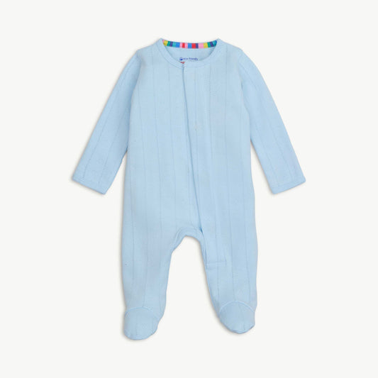 Magnetic Me Blue Lines Pointelle Onesie